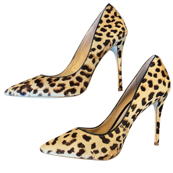 Aldo faux Fur Leapord Heeled Pumps Size 9 - Picture 5 of 9